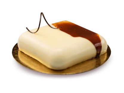 torta aurora semifreddo al cioccolato bianco con variegatura tipo nutella - gelateria casimiro